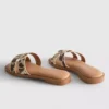 Cross strap mule sandals