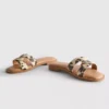 Cross strap mule sandals
