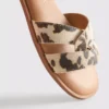 Cross strap mule sandals