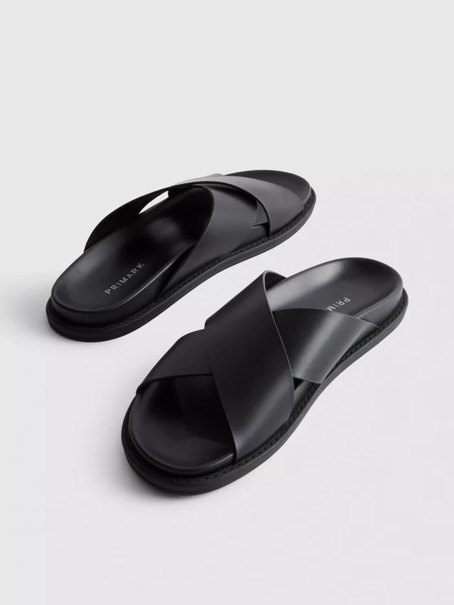 Cross-strap sandals