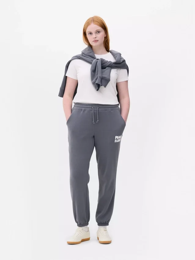 Cuffed printed sweatpants