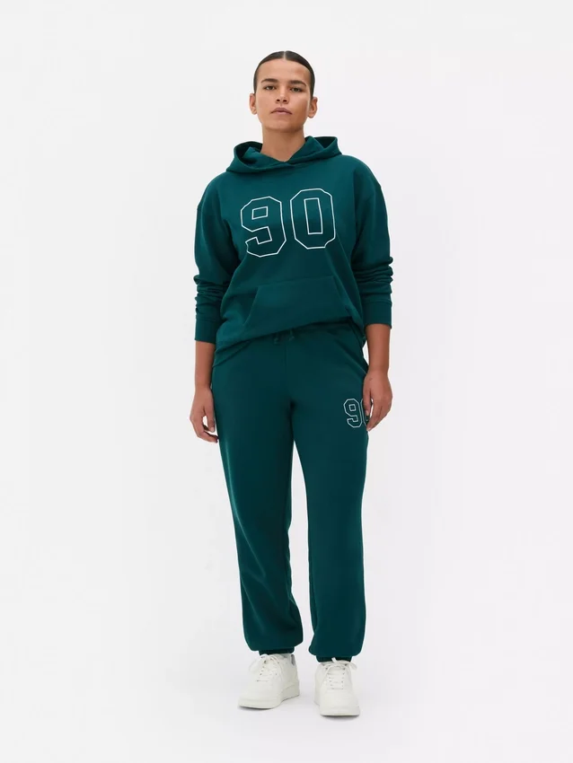 Cuffed printed sweatpants