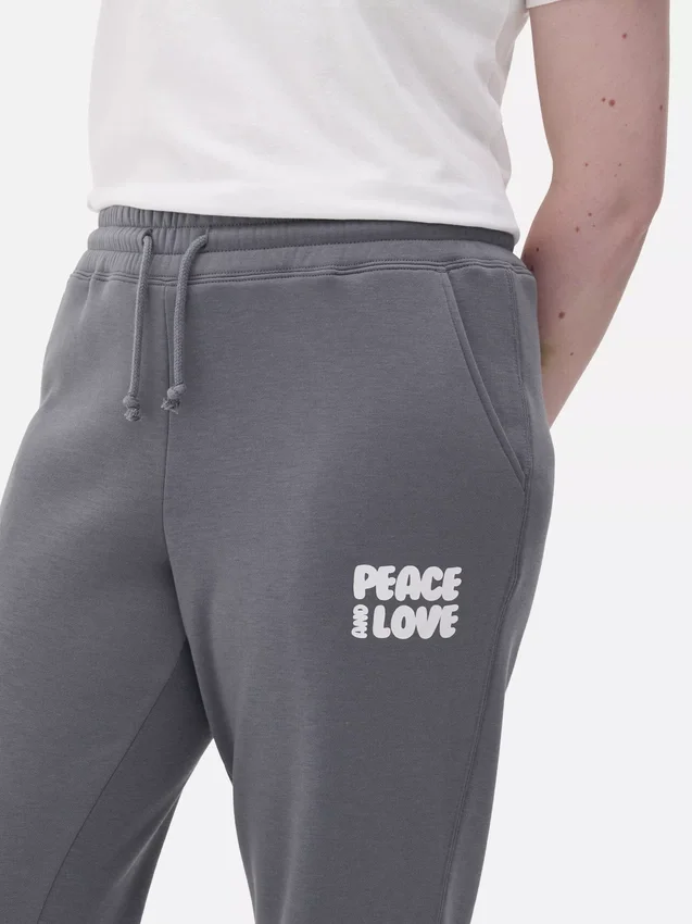 Cuffed printed sweatpants