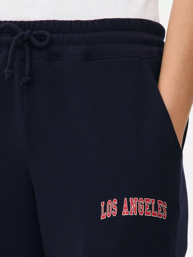 Cuffed printed sweatpants