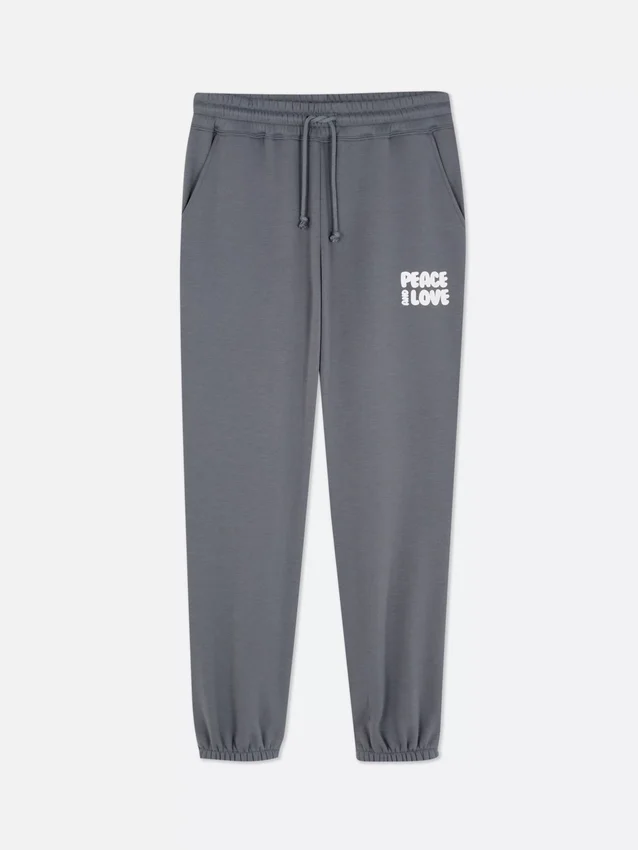 Cuffed printed sweatpants