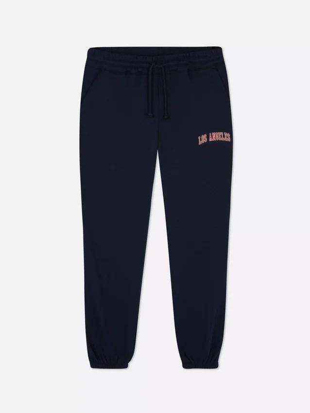 Cuffed printed sweatpants
