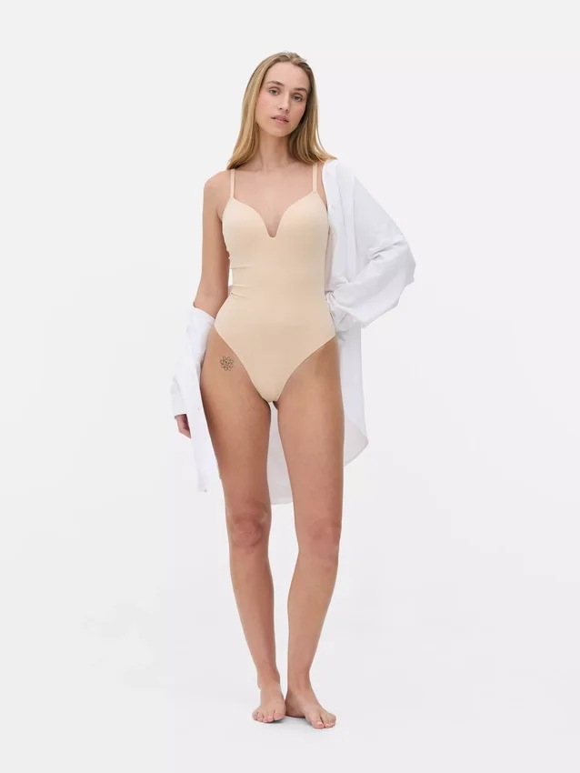 Cupped thong bodysuit