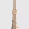 Curved faux leather shoulder bag
