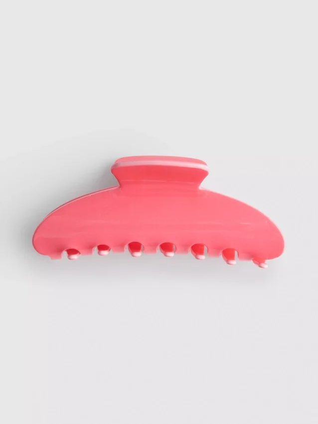 Curved hair claw clip