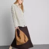 Curved-hem relaxed button-down shirt