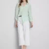 Curved-hem relaxed button-down shirt