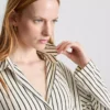 Curved-hem relaxed button-down shirt