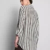 Curved-hem relaxed button-down shirt