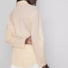 Curved-hem relaxed button-down shirt