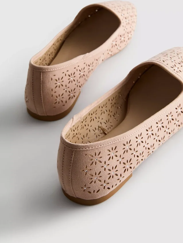 Cut-out ballet flats