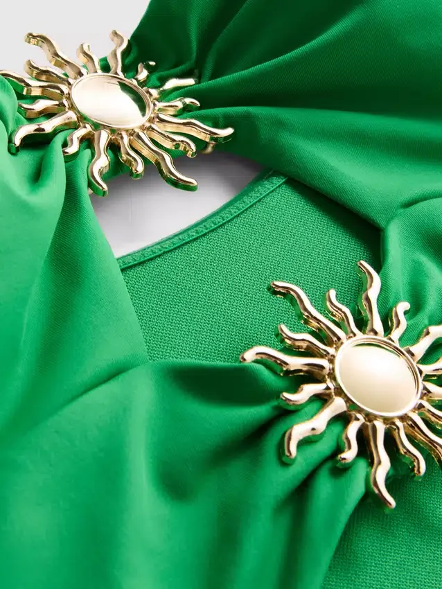Cut-out sun-detail swimsuit