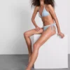Daisy trim gingham bikini bottoms
