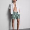 Deck chair stripe swim shorts