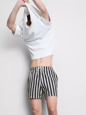 Deck chair stripe swim shorts