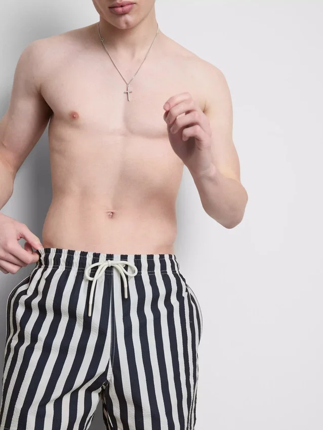 Deck chair stripe swim shorts