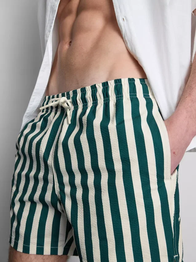 Deck chair stripe swim shorts