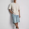 Denim cargo shorts
