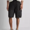 Denim cargo shorts