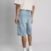 Denim cargo shorts