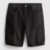 Denim cargo shorts