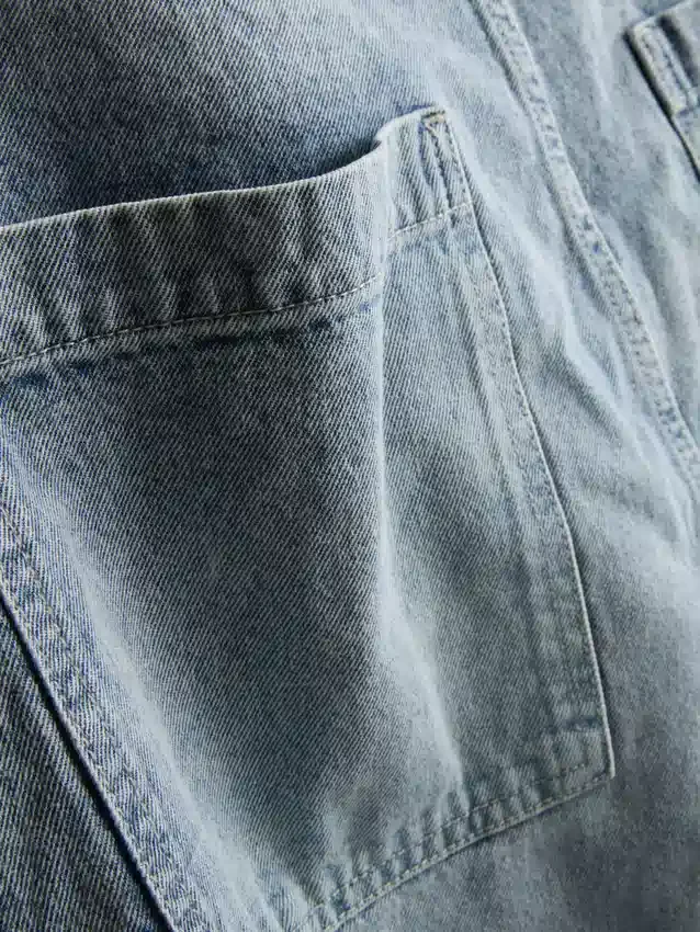 Denim cargo shorts