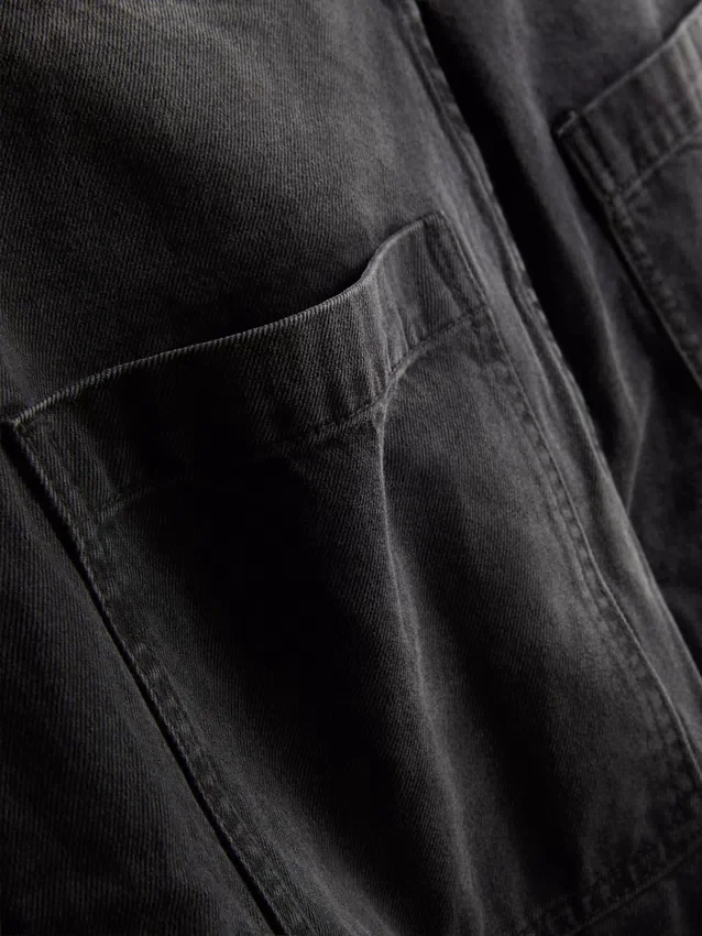 Denim cargo shorts
