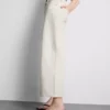 Denim cropped wide-leg jeans