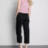 Denim cropped wide-leg jeans