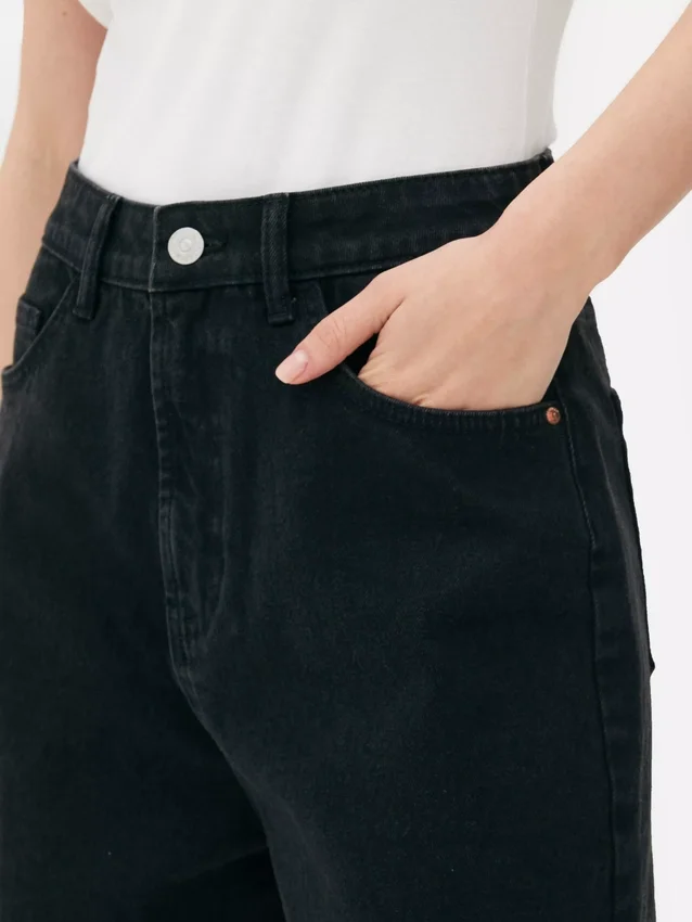Denim mom shorts