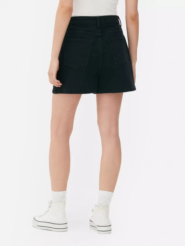 Denim mom shorts