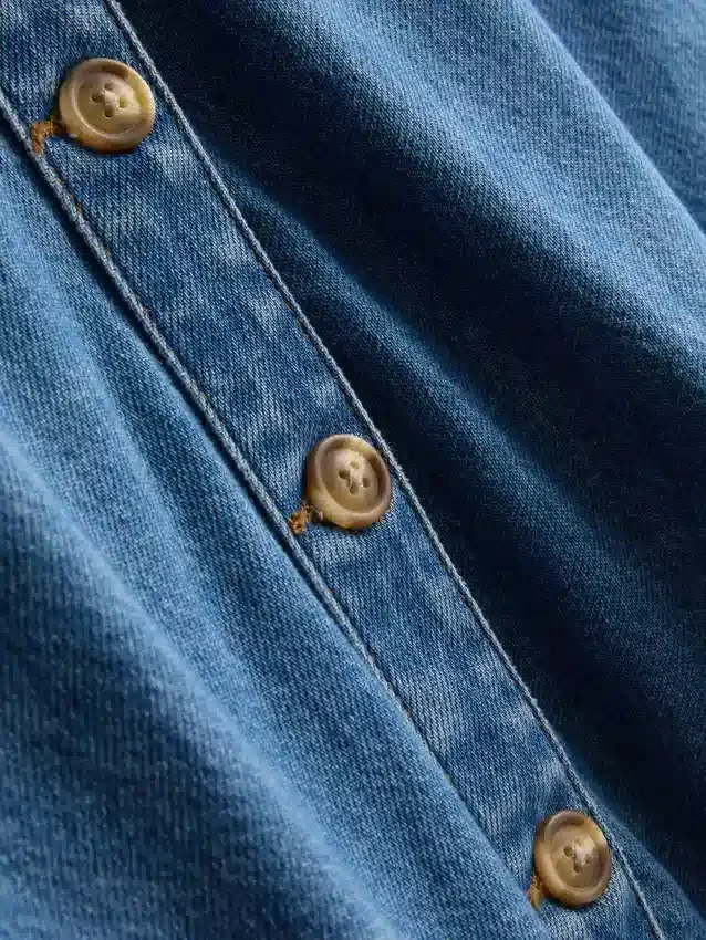 Denim short sleeve shirt