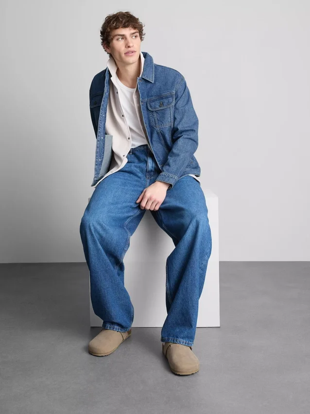Denim trucker jacket