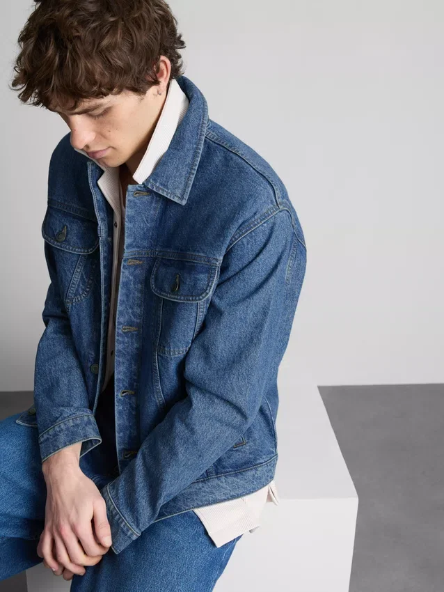 Denim trucker jacket