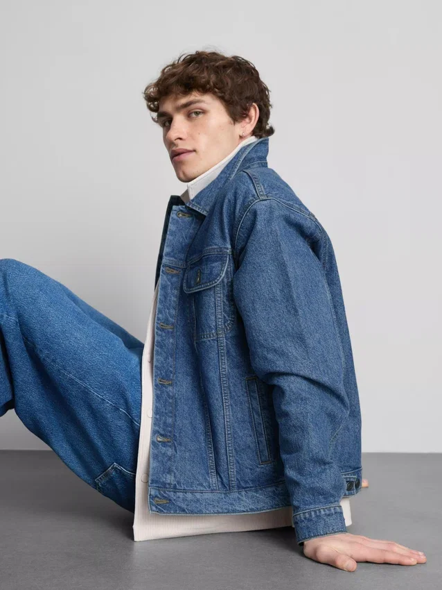 Denim trucker jacket