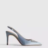 Diamanta satin pointed heels