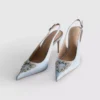 Diamanta satin pointed heels