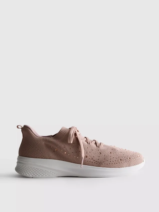 Diamante detail slip-on sneakers