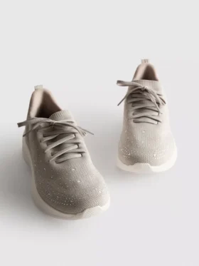 Diamante detail slip-on sneakers