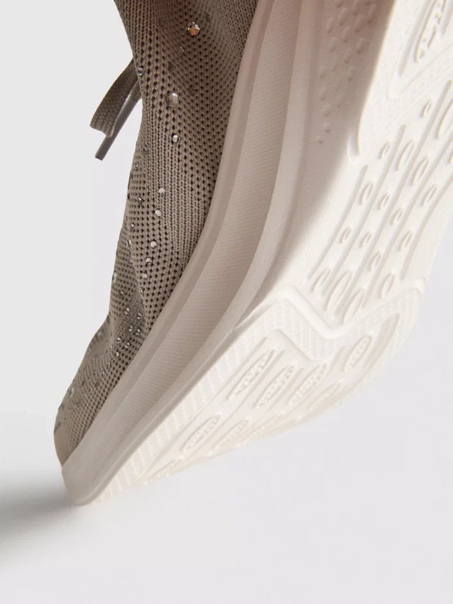 Diamante detail slip-on sneakers