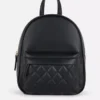 Diamond-quilted mini backpack