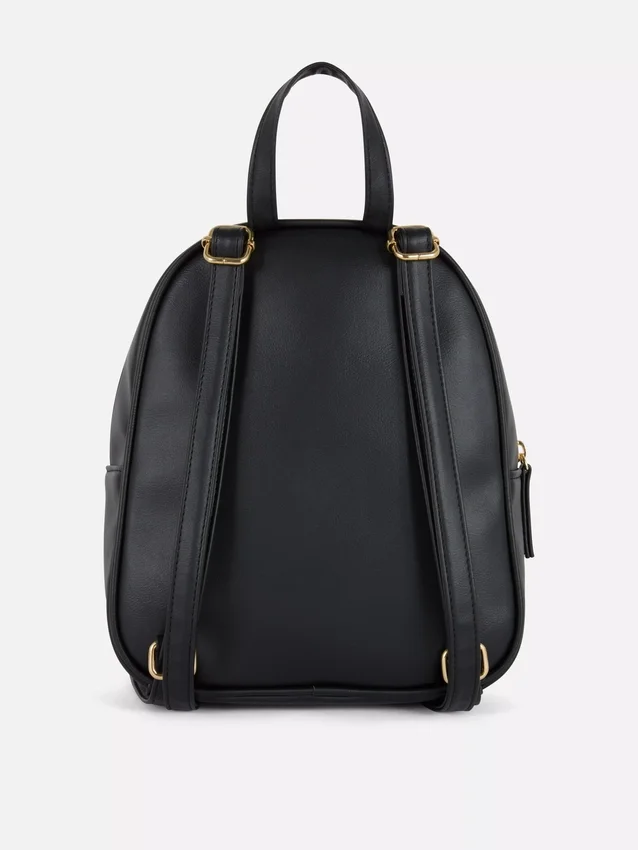 Diamond-quilted mini backpack