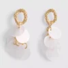 Disc drop earrings