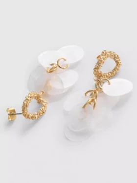 Disc drop earrings