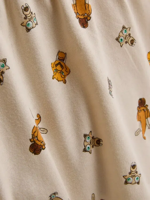 Disney's ice age cotton graphic shorty pajamas