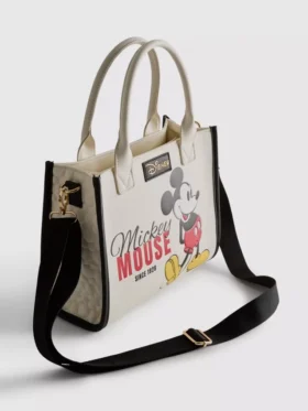 Disney’s mickey and friends faux leather tote bag